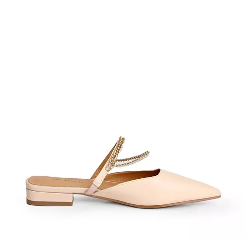 BELLE & BLOOM Womans Size 10 ON THE GO LEATHER FLAT  Sand mules - Picture 8 of 8